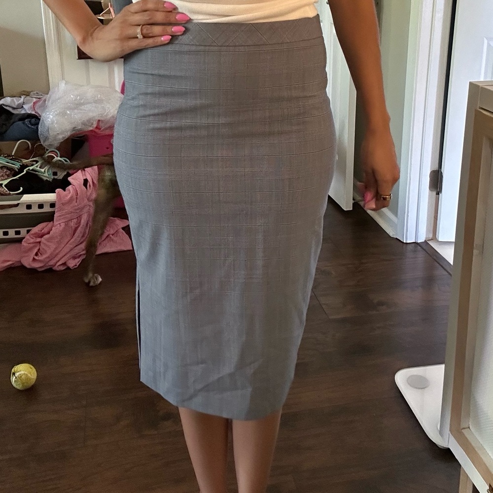 Blue plaid Banana Republic skirt